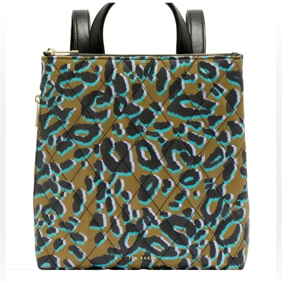Ted Baker London - Quilted Leopard Animal print backpack - Picture 2 of 7